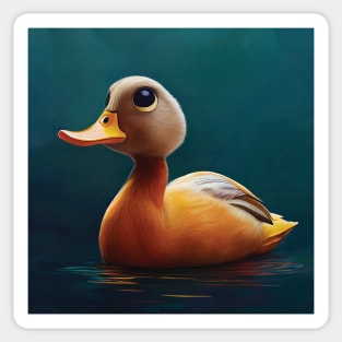 Cute Yellow Ducking Sticker